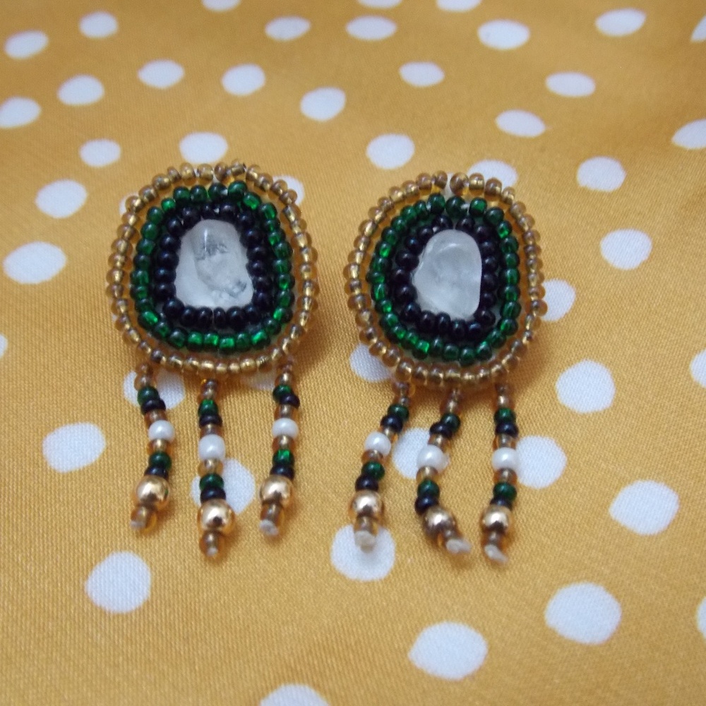 Handmade Navajo "Shield" Earrings